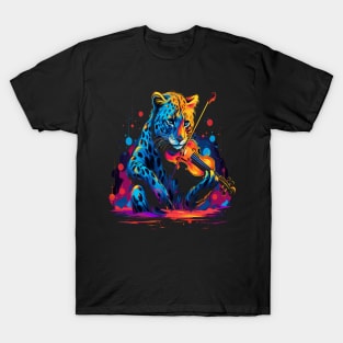 Cheetah Playing Violin T-Shirt